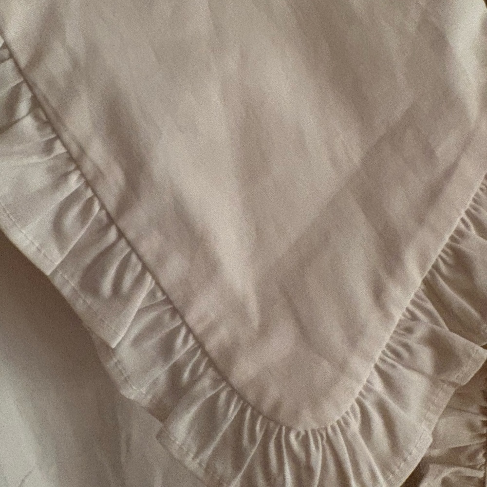 Boden White Ruffle-Trim Button Front Blouse - Picture 5 of 6